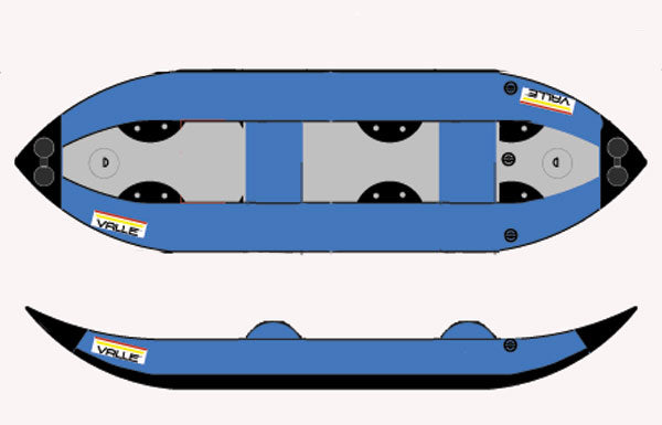Two Person Inflatable Kayak - "The Dually Ducky"